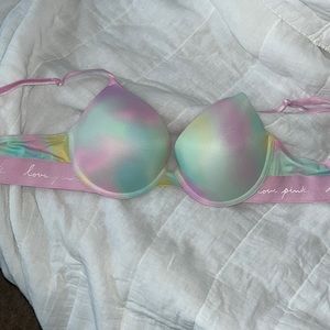 Multi colored push up bra